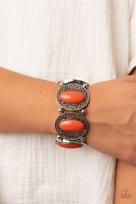 Paparazzi Bracelet ~ Eastern Escapade Orange Paparazzi Jewelry