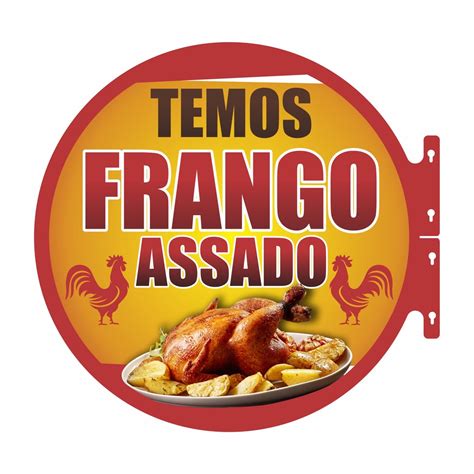 Placa Propaganda De Parede Redondo Frango Assado PVC 2mm Shopee Brasil