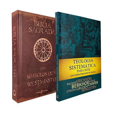 Kit 2 Livros Bíblia Símbolos de Fé Westminster NVI Retrô