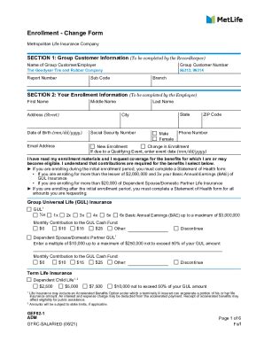 Form Metlife Gtrc Salaried Fill Online Printable Fillable