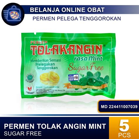 Jual Permen Tolak Angin Bebas Gula Pelega Tenggorokan Shopee Indonesia