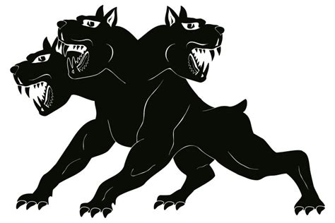 Cerberus On White Royalty Free Vector Image Vectorstock