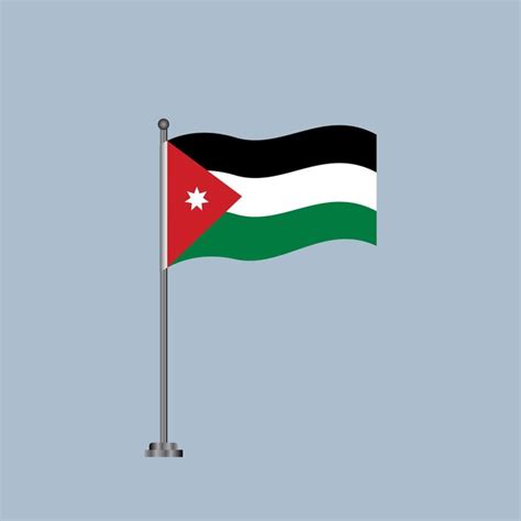 Premium Vector Illustration Of Jordan Flag Template