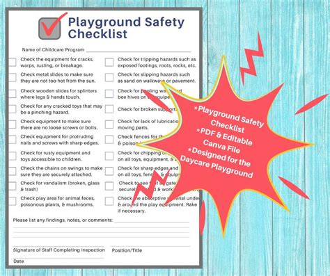 Daily Playground Safety Checklist