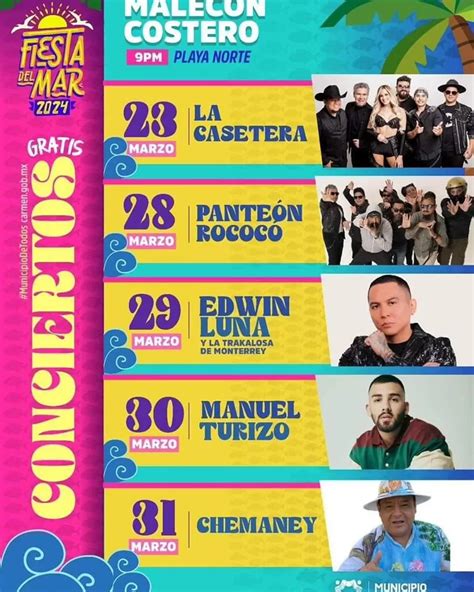 Fiesta del Mar Carmen 2024 FERIAS Y CONCIERTOS EN MÉXICO