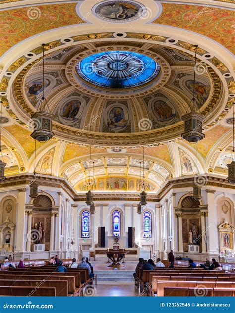 Interior Of The Cathedral Basilica Of St Joseph Editorial Photo