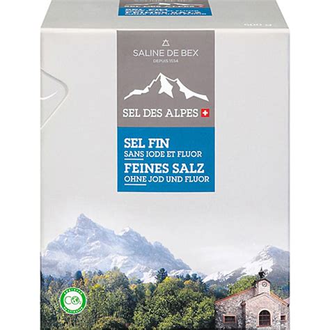 Saline De Bex Sel Des Alpes Feines Salz Ohne Jod Und Fluor Migros