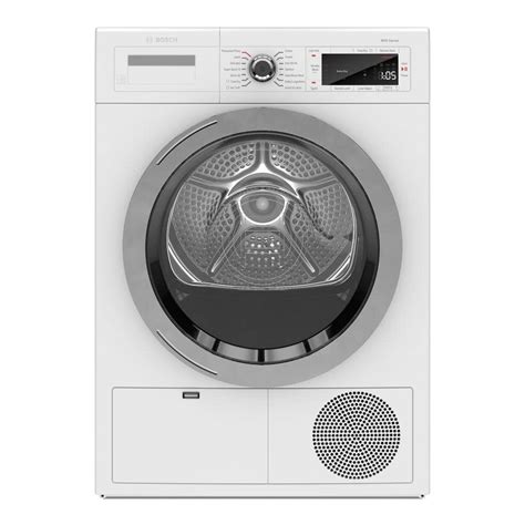 Bosch 800 Series 4 cu.ft. Ventless Compact Frontload Stackable Electric Dryer in White with Home ...