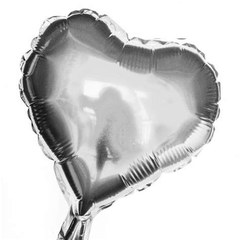 18 Inch Heart Shaped Foil Balloon Silver Partymy Malaysia Online