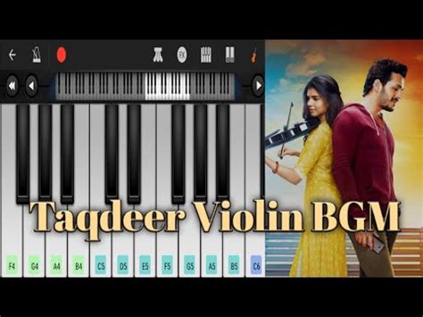 Taqdeer Violin Bgm On Piano Hello Violin Bgm Piano Club YouTube