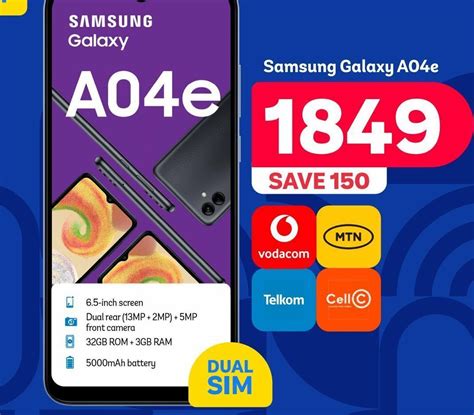 Smartphones Samsung Galaxy A04e Offer At Pep