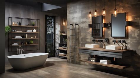 Premium AI Image Creating A Stylish And Edgy Bathroom With A