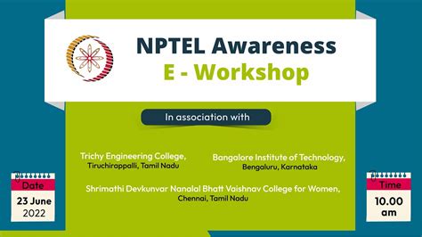 Live Nptel Local Chapter Awareness Workshop 2022 23 June 2022