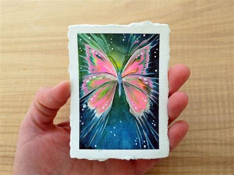 Aceo Original Art Miniature Watercolor Original Aceo Artist Trading
