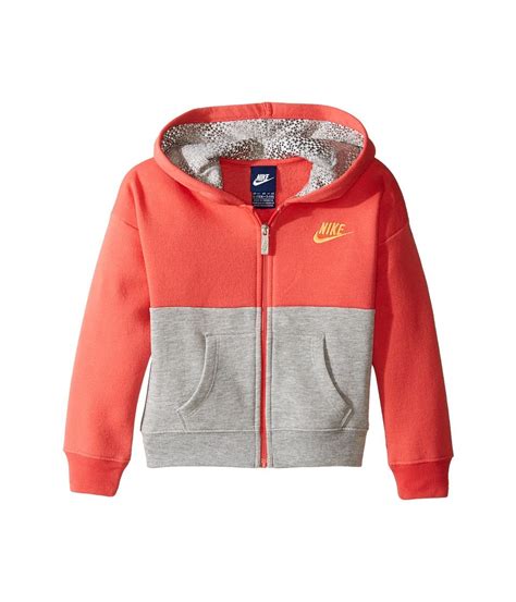 Nike Kids Club Full Zip Hoodie Aop Toddler Dark Grey Heather Girl