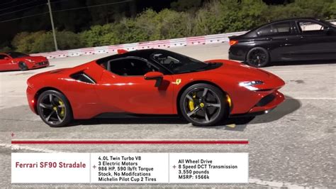 Ferrari Sf Stradale Vs Tesla Model S Plaid Chi Vince La Drag Race