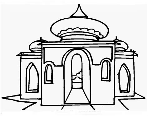 Gambar Mewarnai Masjid - ClipArt Best