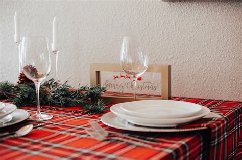 Christmas Red Plaid Tablescape With Bed Bath Beyond Leah Behr