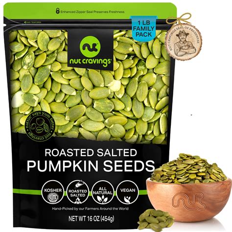 Roasted And Salted Pumpkin Seeds Pepitas No Shell 1 Lbs By Nut