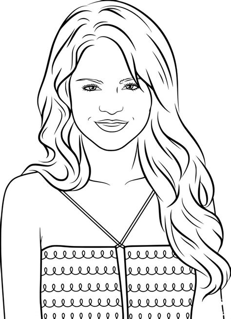 Coloriage Selena Gomez Gratuit Imprimer