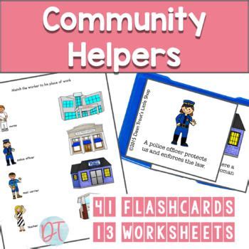 Community Helpers Packet Speech Therapy Flashcards WH Questions