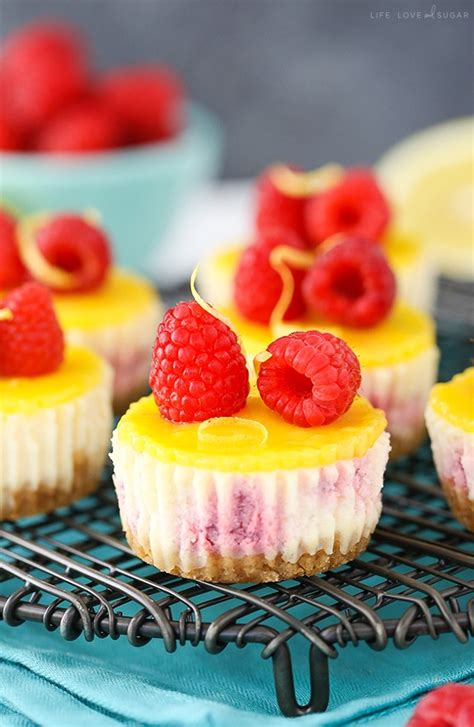 Mini Lemon Raspberry Cheesecakes Life Love And Sugar