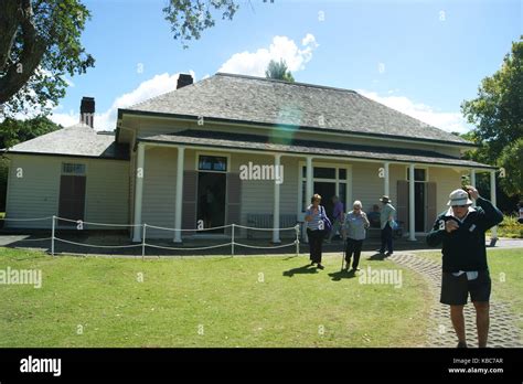 Waitangi Treaty House Waitangi New Zealand Stock Photo Alamy