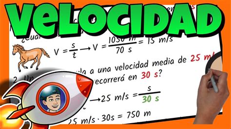 VELOCIDAD Explicación fórmula y problemas YouTube