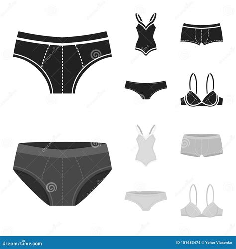 Vector Illustration Of Bikini And Fashion Logo Collection Of Bikini And Swimsuit Stock Symbol