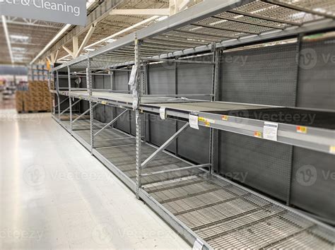 Empty Store Shelves During Coronavirus Pandemic 16369953 Stock Photo at ...