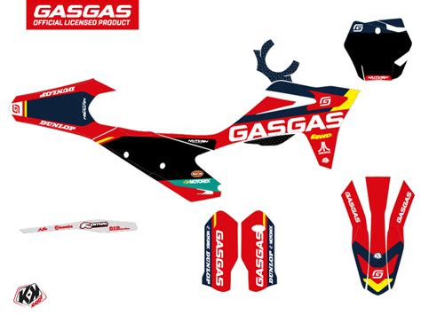 Kit D Co Moto Cross Sx K Gasgas Mcf Rouge Kutvek Kit Graphik