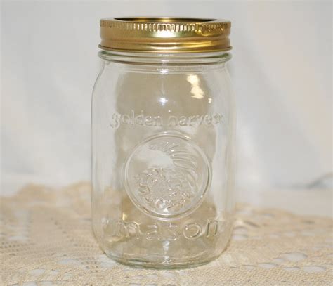 Vintage Golden Harvest Mason Jar Etsy