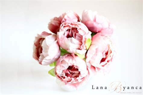 Pcs Pink Peony Peonies Silk Flower For Diy Wedding Bridal Bouquet