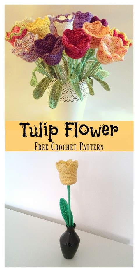 Tulip Flower Free Crochet Pattern Cool Creativities