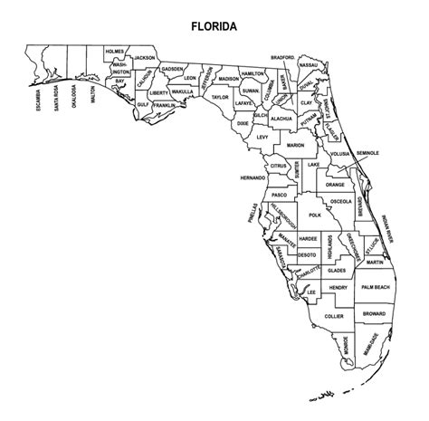 Florida County Map: Editable & Printable State County Maps