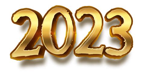 Happy New Year 2023 Celebration Eve Golden Shiny Text Fonts 16702566 Png