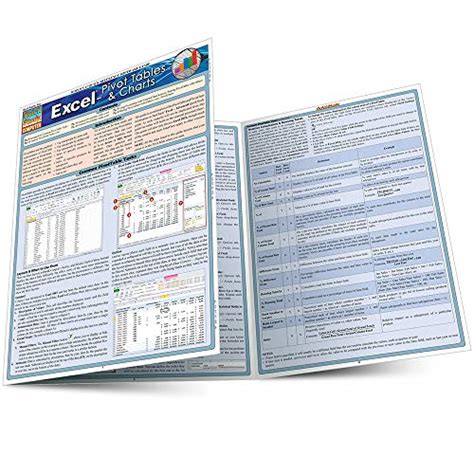 Excel Pivot Tables Charts Laminated Reference Guide QuickStudy