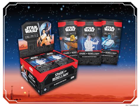 Star Wars Unlimited Spark Of Rebellion Booster Box 24 Packs Dark Star Games