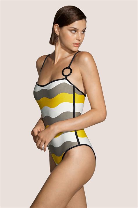 Andres Sarda Swimwear Denis Sun Voorgevormd Badpak Boothals Fraai