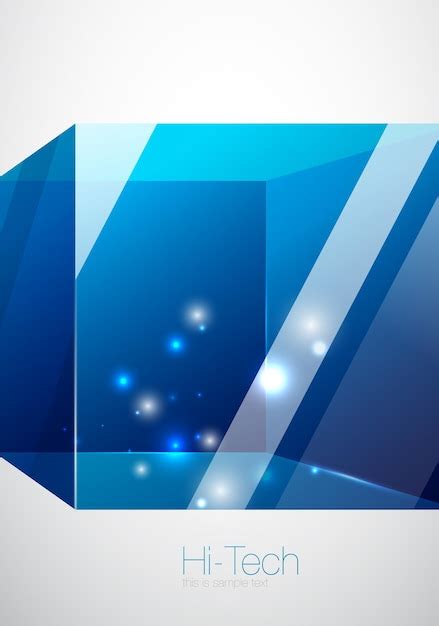 Premium Vector Blue Glass Cube Background