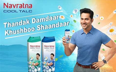 Navratna Cool Mint Fresh Talc Instant Sweat Absorption And Cooling