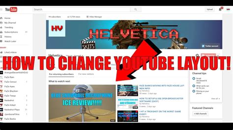 How To Edit Youtube Channel Layout Tutorial Easy Youtube