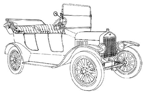 Classic Ford Model T Car Coloring Pages : Color Luna | Cars coloring ...