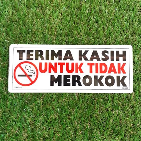 Jual SIGN BOARD ACRYLIC TERIMA KASIH UNTUK TIDAK MEROKOK AKRILIK