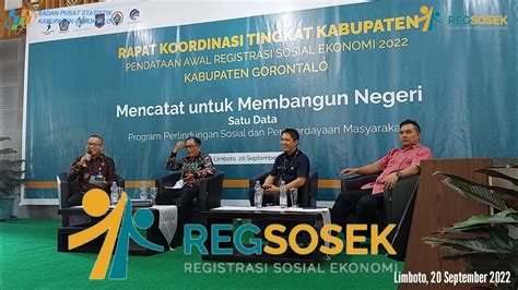 Rapat Koordinasi Tingkat Kabupaten Pendataan Awal Regsosek Youtube