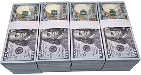 IBELIY 3 STACK Prop Money Full Print 2 Sided Motion Picture Money Face