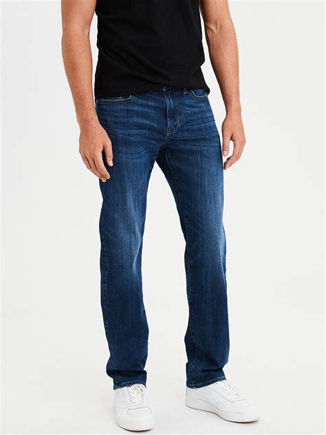 Buy American Eagle Outfitters Men Blue Flex Original Straight Fit Clean