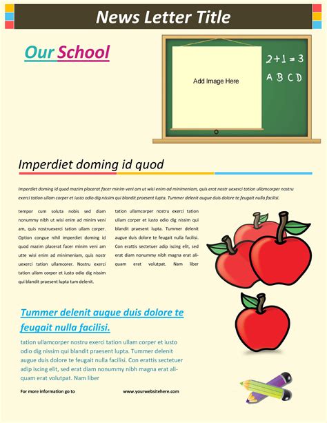 High School Newsletter Templates Tutoreorg Master Of Documents