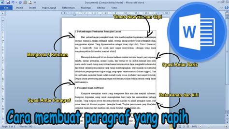 Cara Membuat Paragraf Di Word Untuk Memulai Tulisanmu