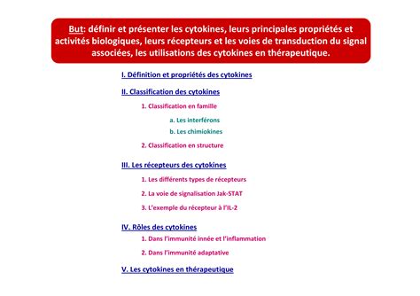 Cytokines Les Cytokines Benjamin Bertin F Vrier But D Finir Et